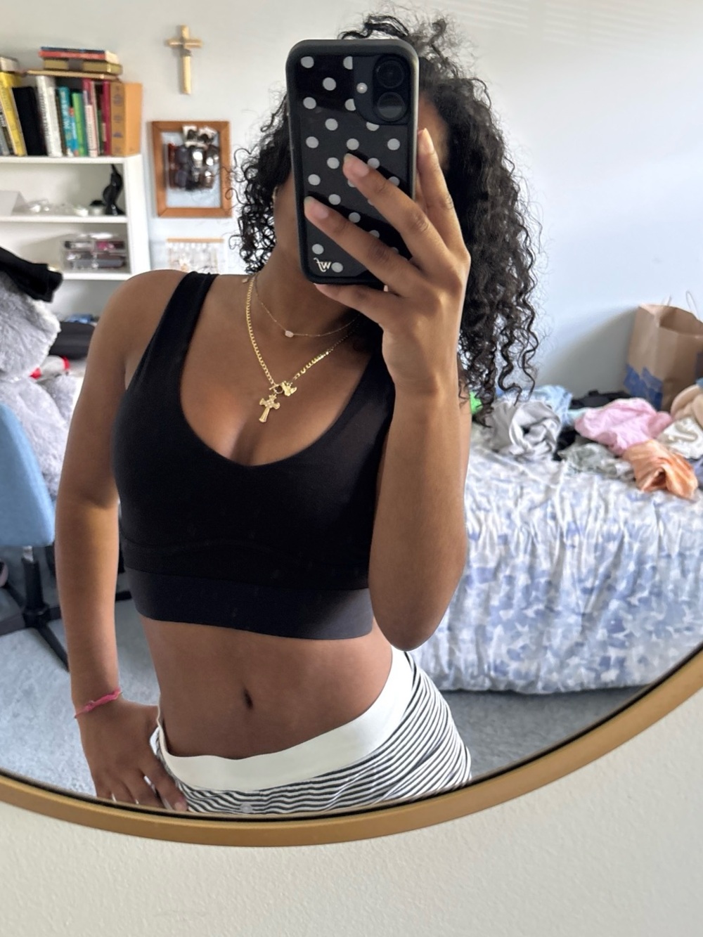 Fabletics Black Seamless Scoop Sports Tank